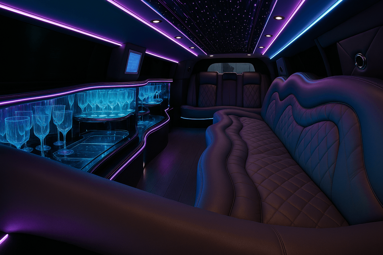 Las Vegas limousine interior