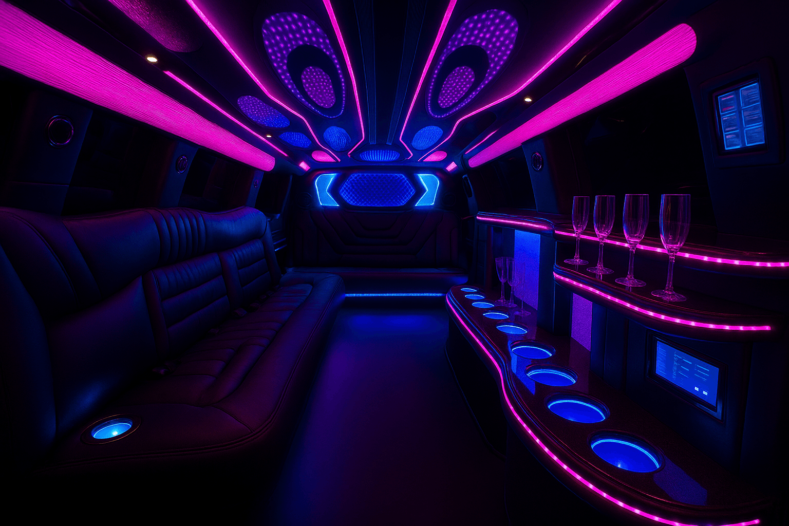 18 Passenger Limo interior