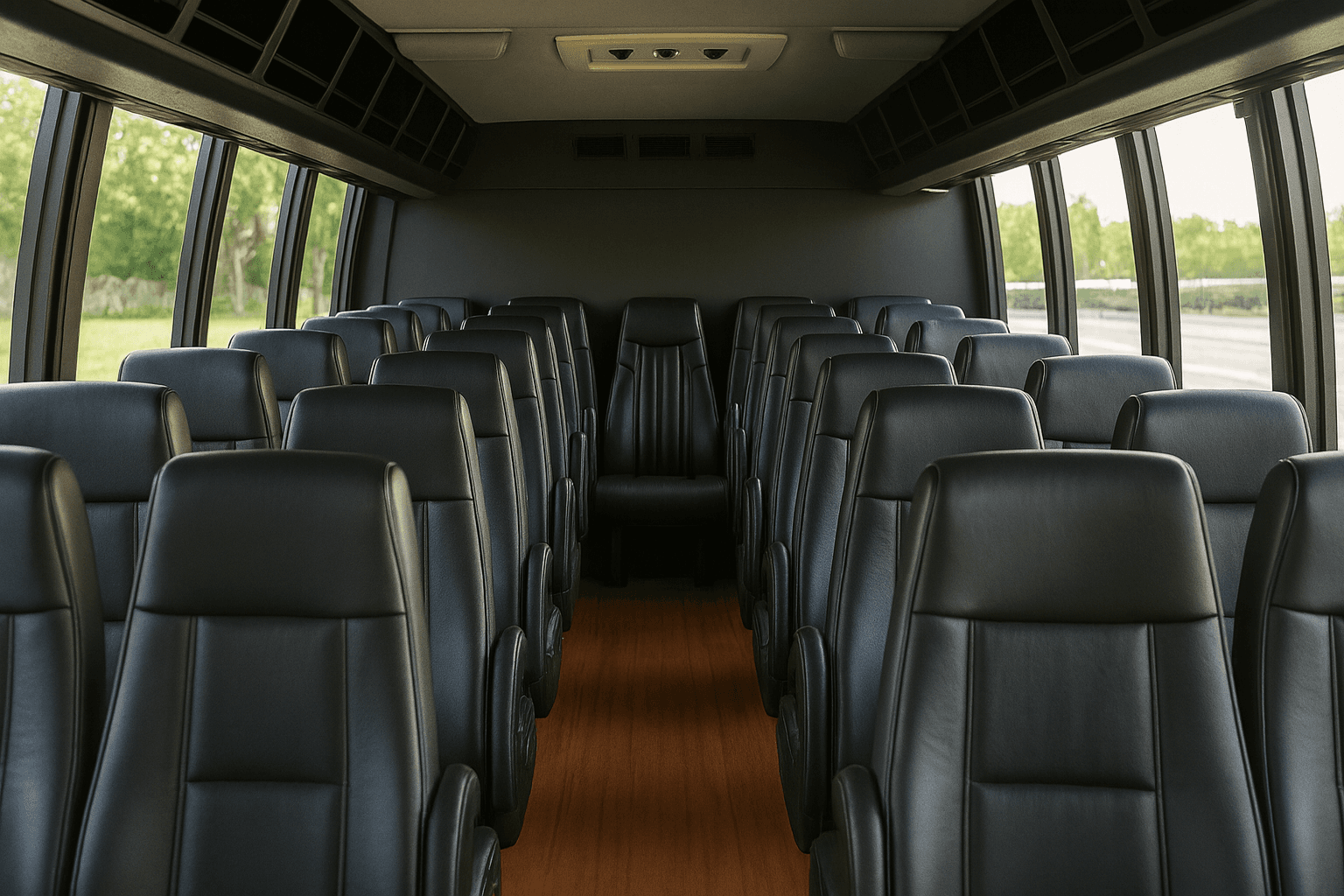 24 Passenger Coach Bus interior