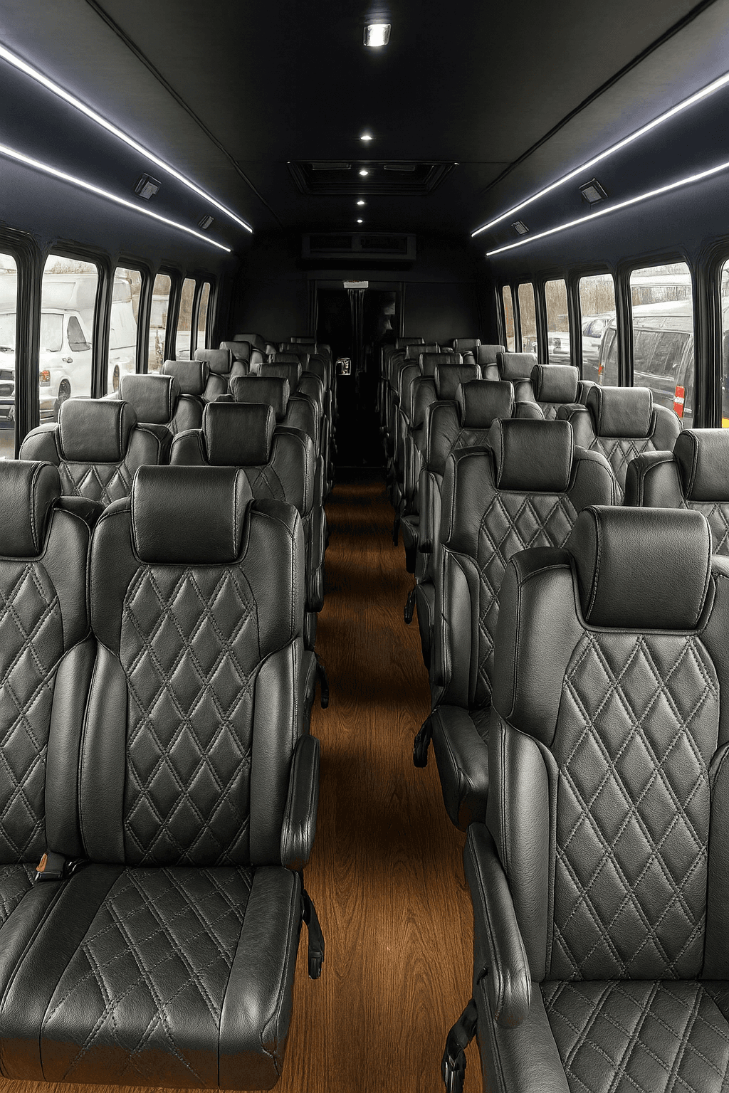 34 Passenger Coach Bus interior